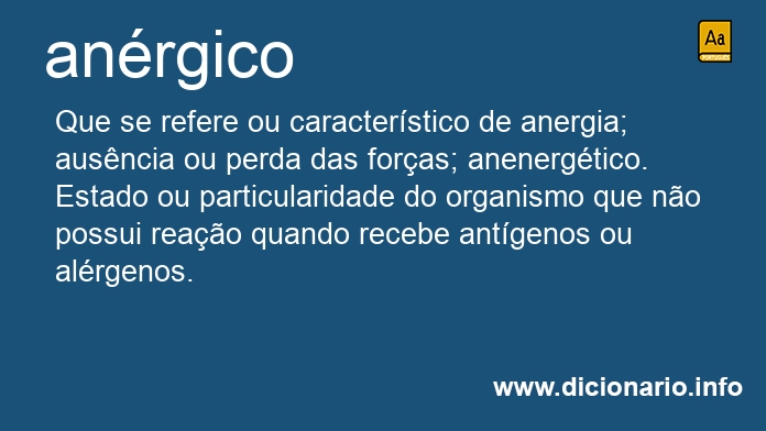 Significado de anrgicos