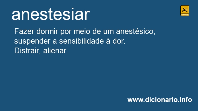 Significado de anestesiareis