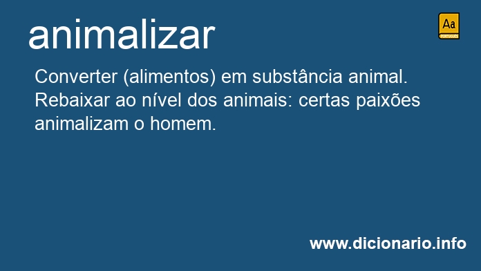 Significado de animalizar