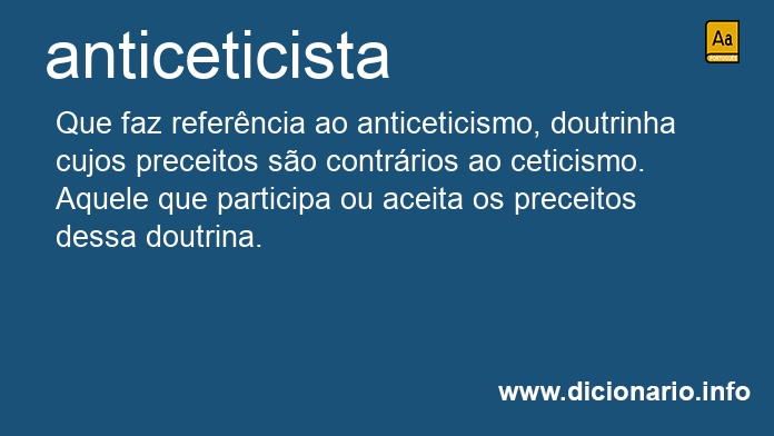 Significado de anticeticista