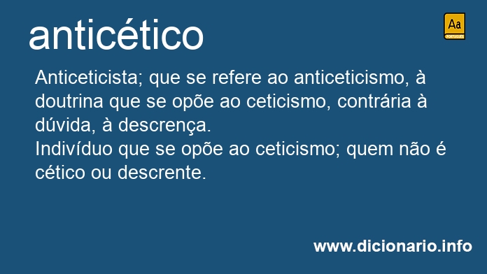 Significado de antictico