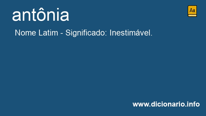 Significado de antnia