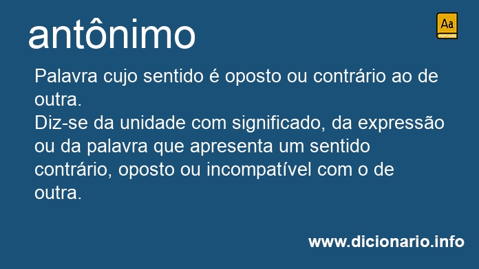 Significado de antnimo