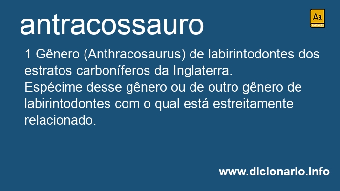Significado de antracossauro