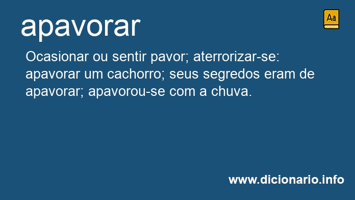 Significado de apavoraro