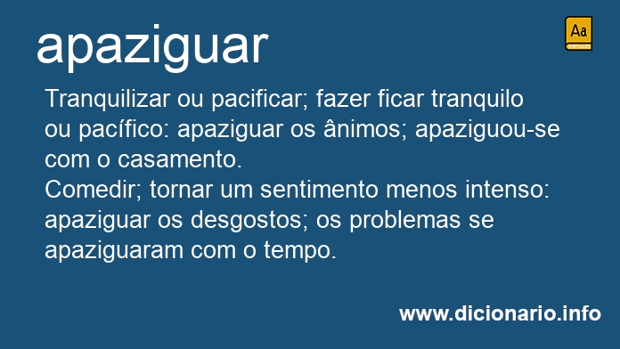 Significado de apaziguais