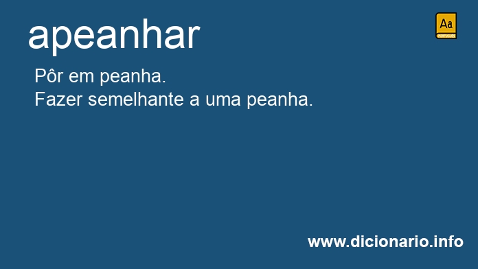 Significado de apeanhar