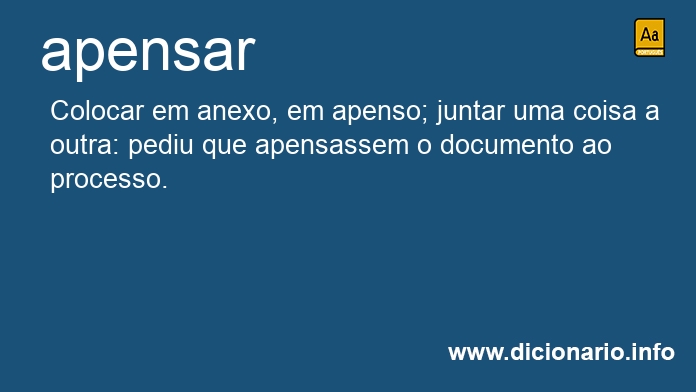 Significado de apensaram