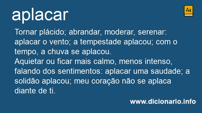 Significado de aplacardes