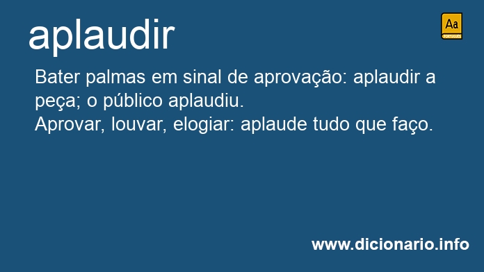 Significado de aplaudi