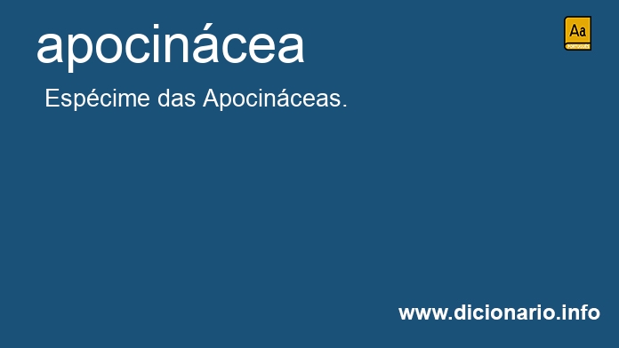 Significado de apocincea