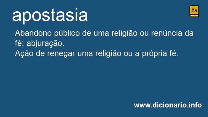 Significado de apostasia