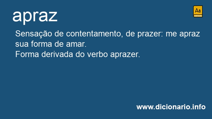 Significado de apraz