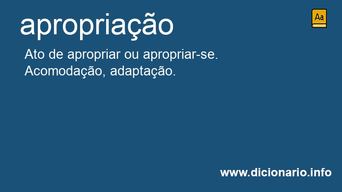 Significado de apropriao