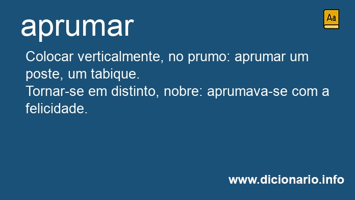 Significado de aprumara