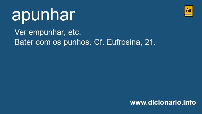 Significado de apunhar