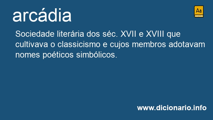 Significado de arcdia