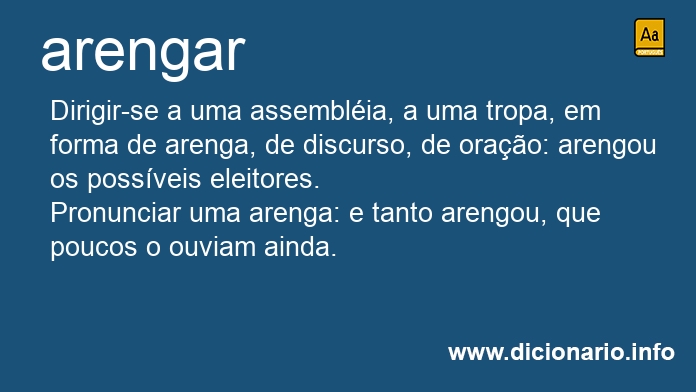 Significado de arengar