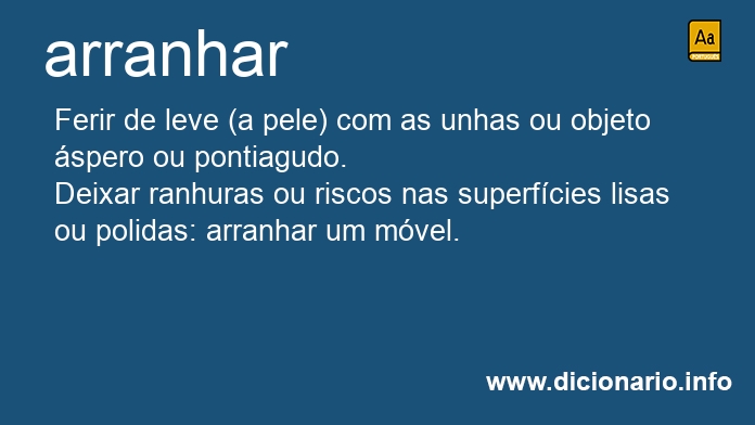 Significado de arranhar