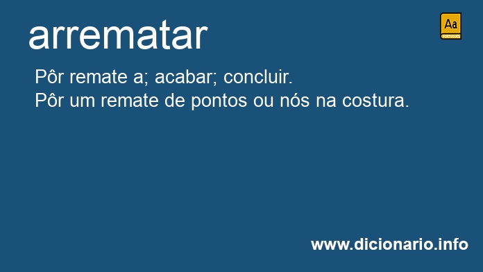 Significado de arremataste