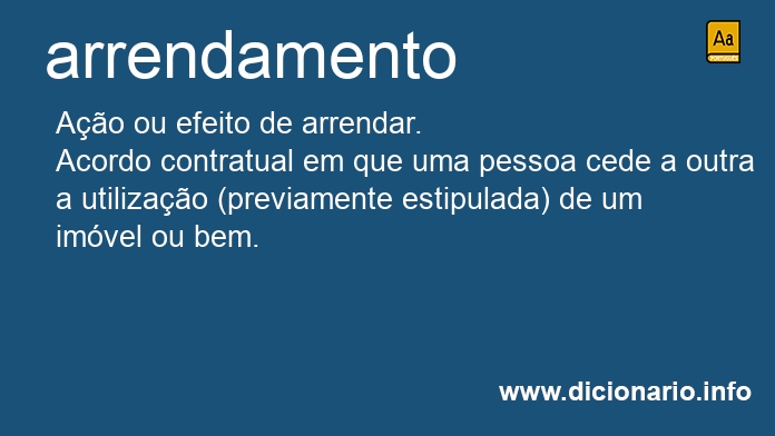 Significado de arrendamentos