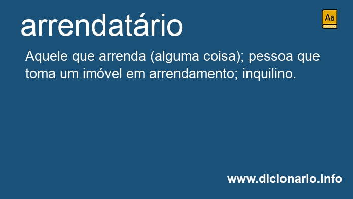 Significado de arrendatrio