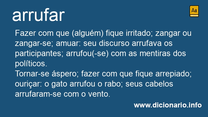 Significado de arrufam