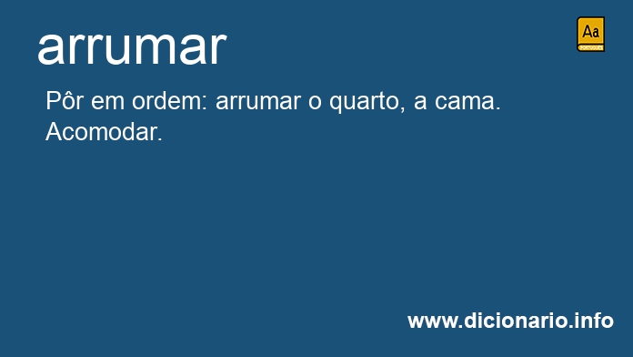 Significado de arrumares