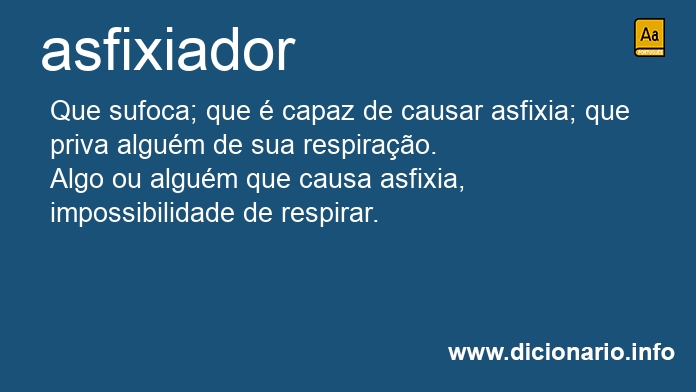 Significado de asfixiador