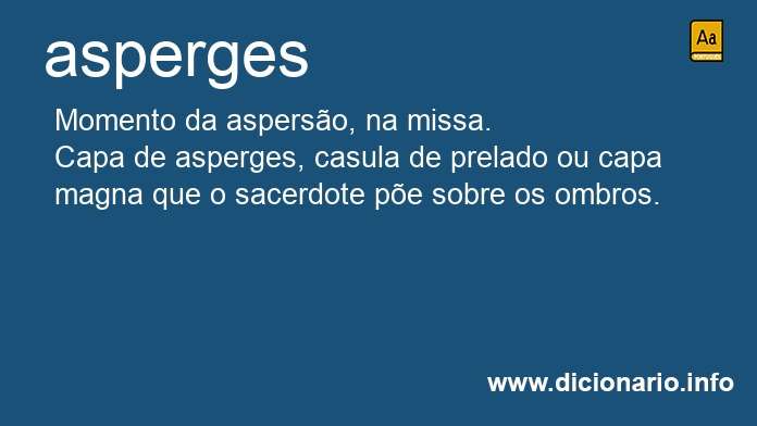 Significado de asperges