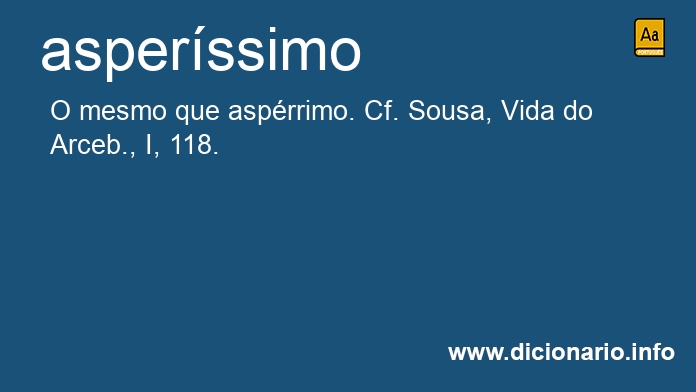 Significado de asperssimo