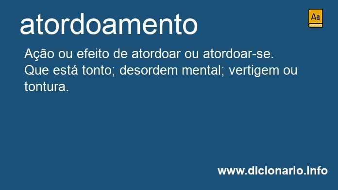 Significado de atordoamentos