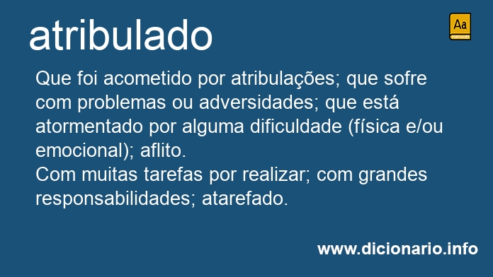 Significado de atribulada