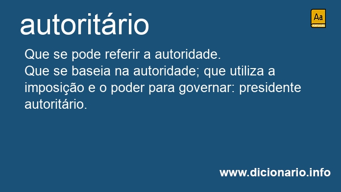 Significado de autoritrio