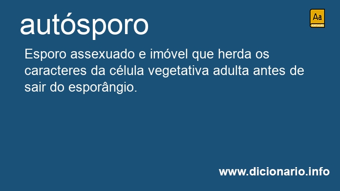 Significado de autsporo