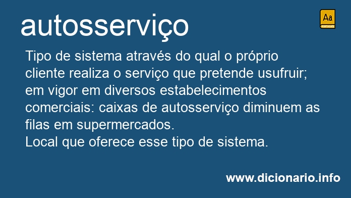 Significado de autosservios