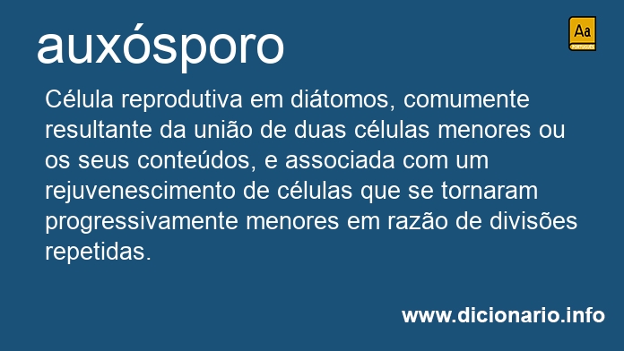 Significado de auxsporo