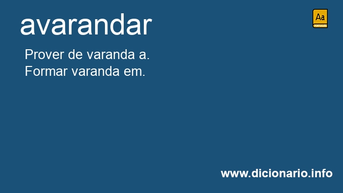 Significado de avarandar