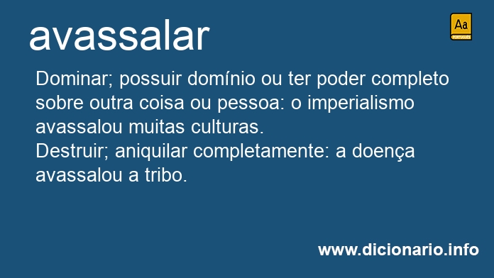 Significado de avassalara