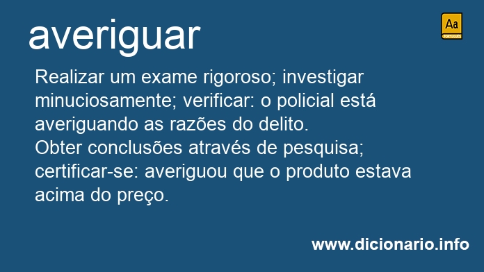 Significado de averiguais