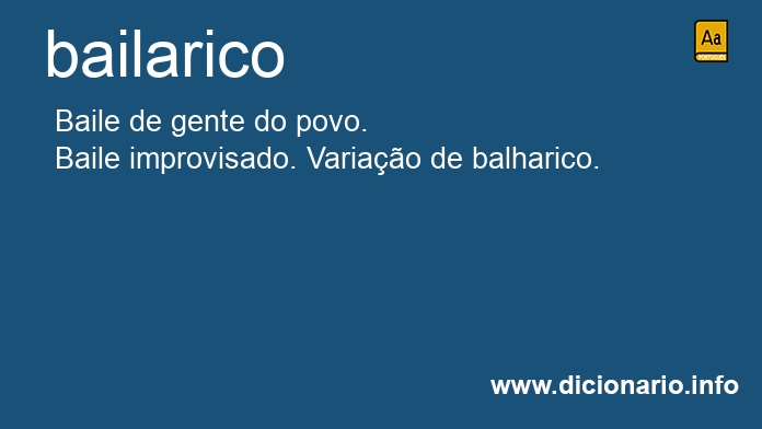 Significado de bailarica