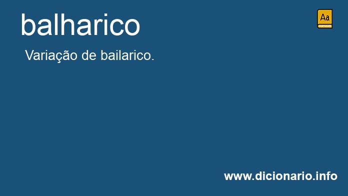 Significado de balharico