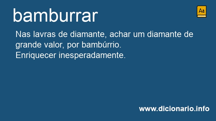 Significado de bamburrando