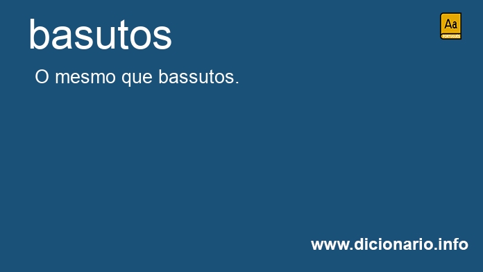 Significado de basutos