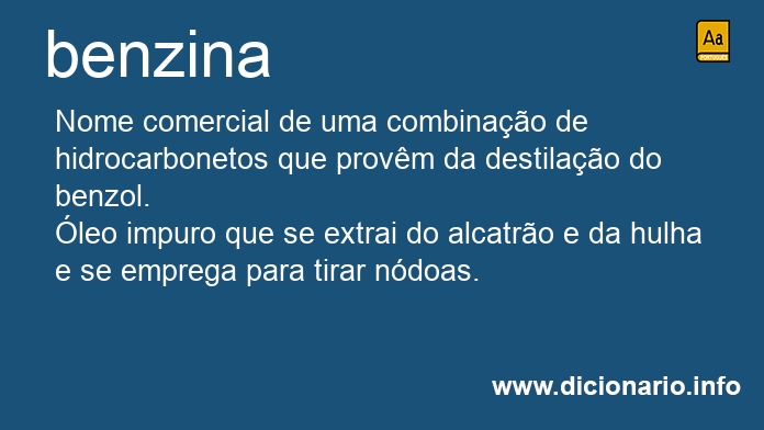 Significado de benzinas