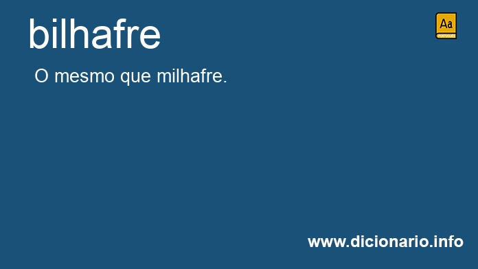 Significado de bilhafre