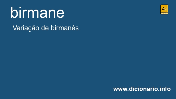 Significado de birmanes