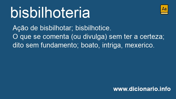 Significado de bisbilhoteria