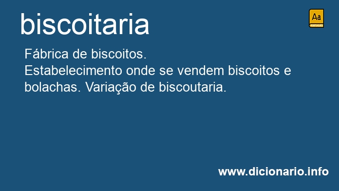 Significado de biscoitaria