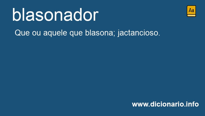 Significado de blasonadora